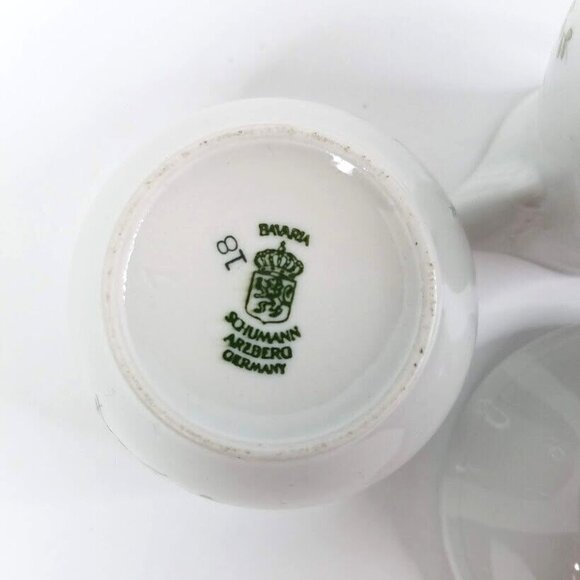 Vintage Schumann Arzberg Bavaria Porcelain Sugar Bowl Creamer Set Floral Design - Picture 5 of 6
